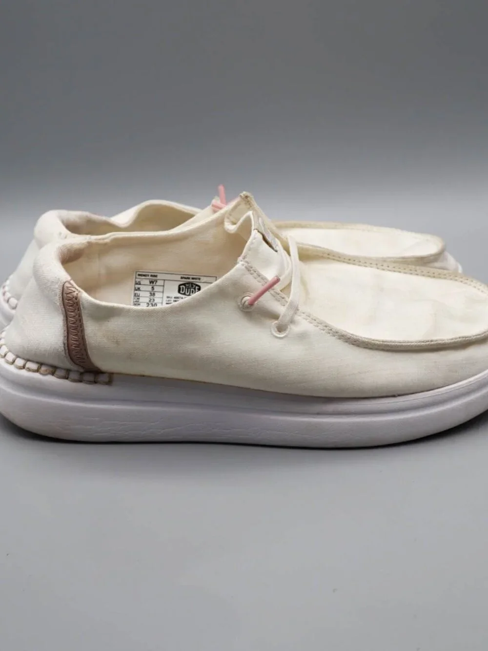 Hey Dude Wendy Rise Spark White US Women's W7 EU 38 Casual Slip On Shoes Coastal